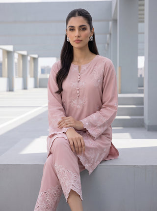 02 Piece Ready To Wear Embroidered Shirt & Trouser