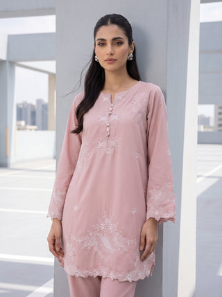 02 Piece Ready To Wear Embroidered Shirt & Trouser