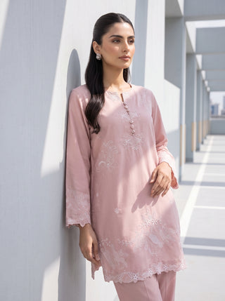 02 Piece Ready To Wear Embroidered Shirt & Trouser