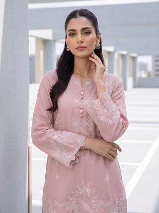 02 Piece Ready To Wear Embroidered Shirt & Trouser