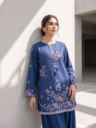 02 Piece Ready To Wear Embroidered Shirt & Trouser