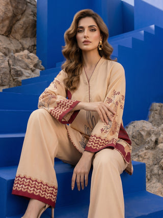 02 Piece Ready To Wear Printed Shirt & Trouser