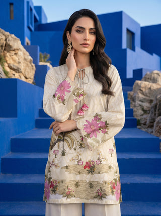 02 Piece Ready To Wear Printed Shirt & Trouser
