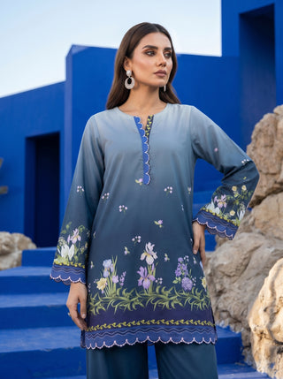 02 Piece Ready To Wear Printed Shirt & Trouser