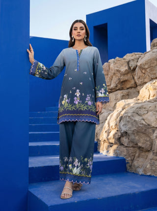 02 Piece Ready To Wear Printed Shirt & Trouser