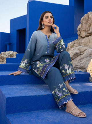 02 Piece Ready To Wear Printed Shirt & Trouser