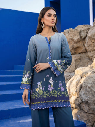 02 Piece Ready To Wear Printed Shirt & Trouser