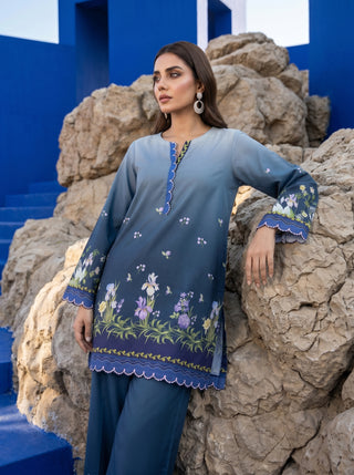 02 Piece Ready To Wear Printed Shirt & Trouser