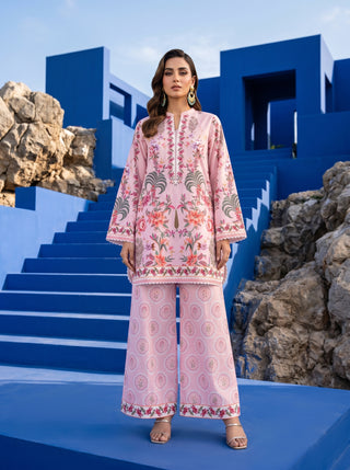 02 Piece Ready To Wear Printed Shirt & Trouser