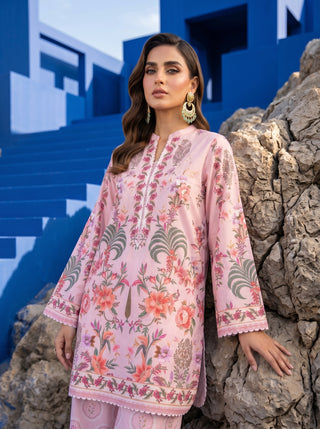 02 Piece Ready To Wear Printed Shirt & Trouser