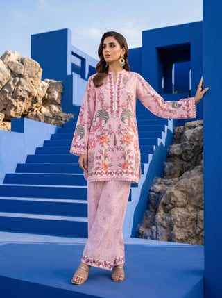 02 Piece Ready To Wear Printed Shirt & Trouser