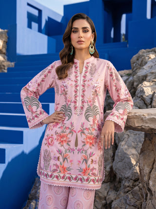 02 Piece Ready To Wear Printed Shirt & Trouser