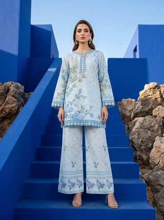 02 Piece Ready To Wear Printed Shirt & Trouser