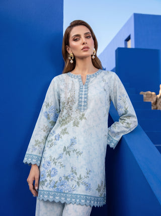 02 Piece Ready To Wear Printed Shirt & Trouser