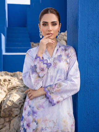 02 Piece Ready To Wear Printed Shirt & Trouser