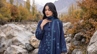 03 Piece Unstitched Printed Pashmina