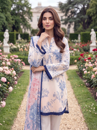 03 Piece Unstitched Printed Lawn