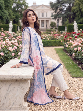 03 Piece Unstitched Printed Lawn