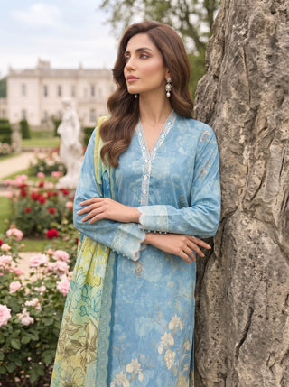 03 Piece Unstitched Printed Lawn