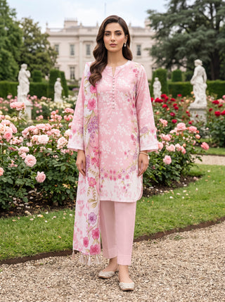 03 Piece Unstitched Printed Lawn
