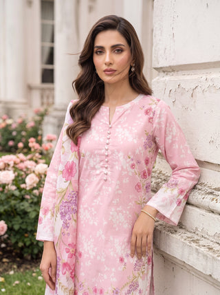 03 Piece Unstitched Printed Lawn