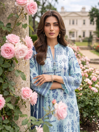 03 Piece Unstitched Printed Lawn