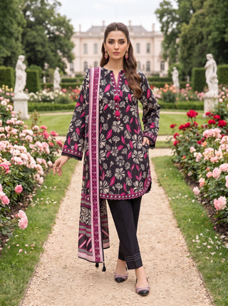 03 Piece Unstitched Printed Lawn
