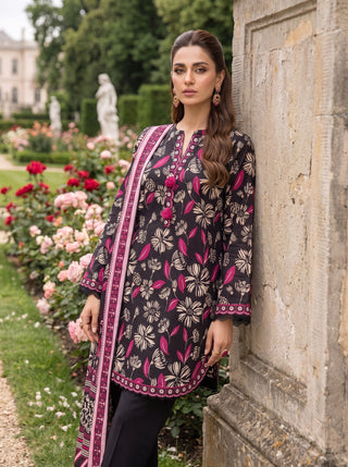 03 Piece Unstitched Printed Lawn