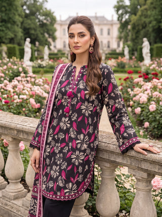 03 Piece Unstitched Printed Lawn