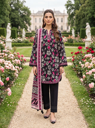 03 Piece Unstitched Printed Lawn