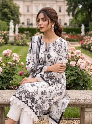 03 Piece Unstitched Printed Lawn