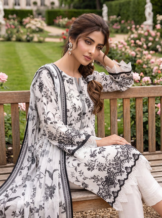 03 Piece Unstitched Printed Lawn