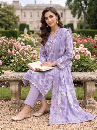 03 Piece Unstitched Printed Lawn