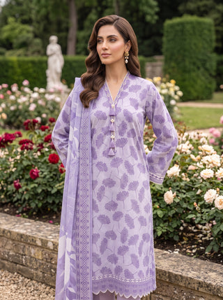 03 Piece Unstitched Printed Lawn