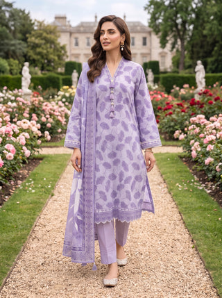 03 Piece Unstitched Printed Lawn
