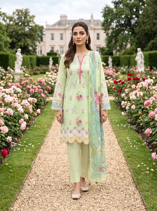 03 Piece Unstitched Printed Lawn