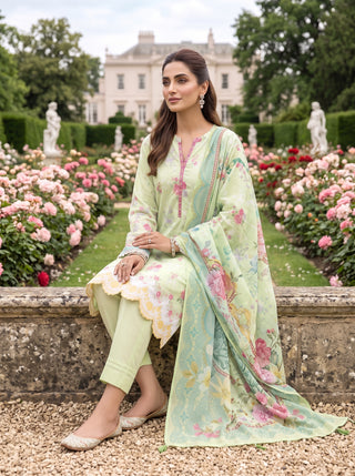 03 Piece Unstitched Printed Lawn