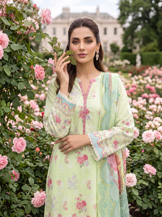 03 Piece Unstitched Printed Lawn