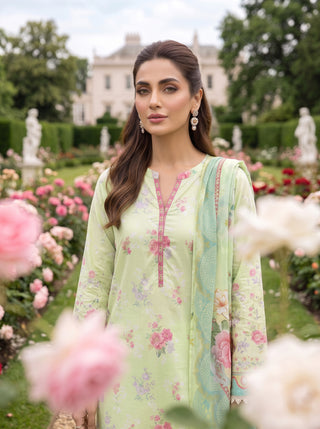 03 Piece Unstitched Printed Lawn