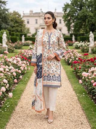 03 Piece Unstitched Printed Lawn