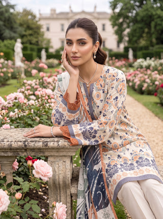 03 Piece Unstitched Printed Lawn