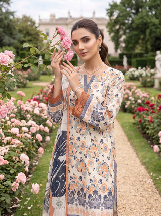 03 Piece Unstitched Printed Lawn