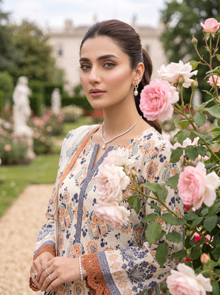 03 Piece Unstitched Printed Lawn