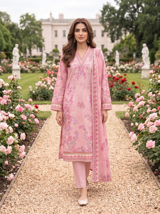 03 Piece Unstitched Printed Lawn