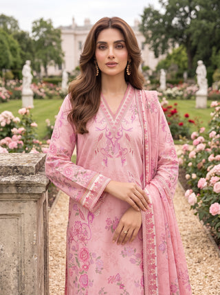 03 Piece Unstitched Printed Lawn