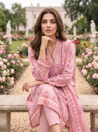 03 Piece Unstitched Printed Lawn