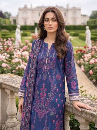 03 Piece Unstitched Printed Lawn