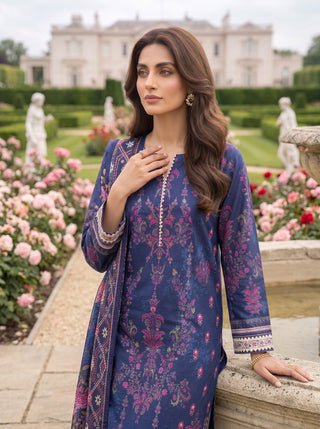 03 Piece Unstitched Printed Lawn