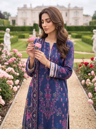 03 Piece Unstitched Printed Lawn