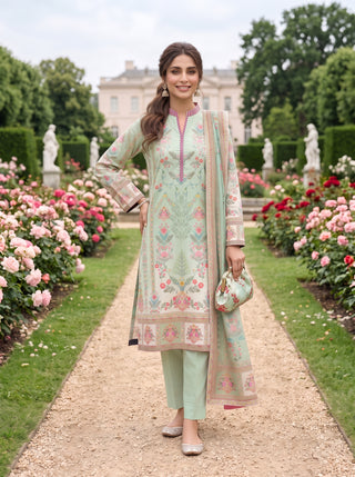 03 Piece Unstitched Printed Lawn